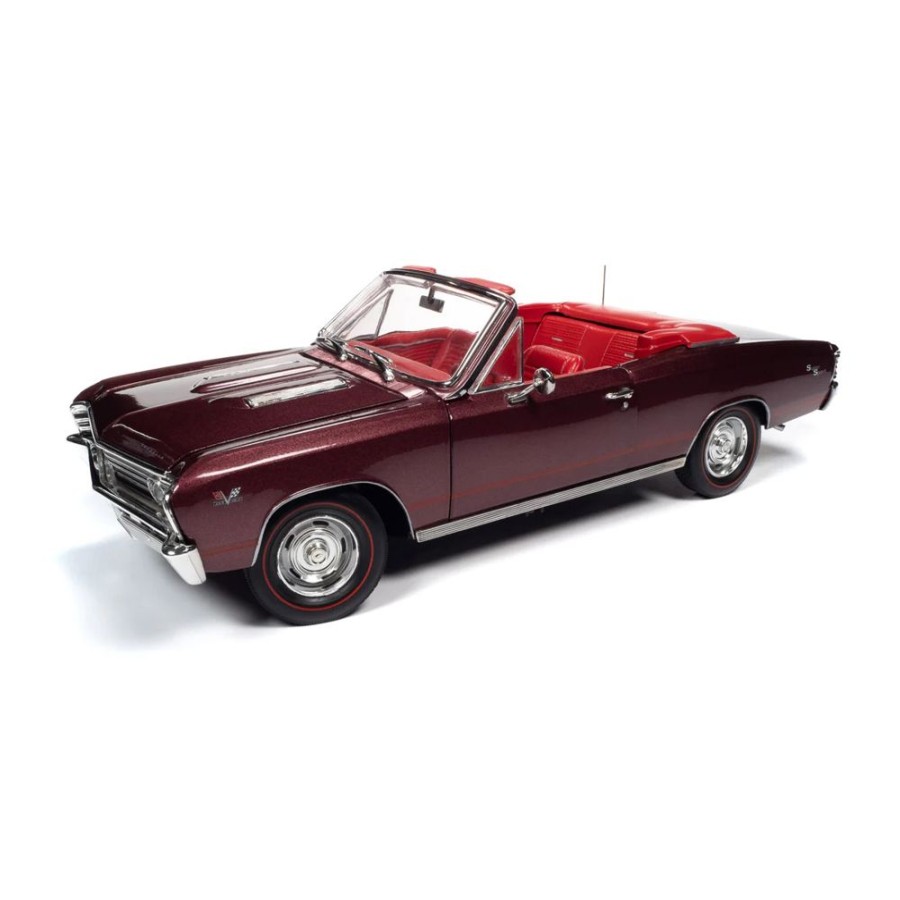 Model Cars American Muscle | 1:18 Scale 1967 Chevy Chevelle Ss Convertible Mcacn Auto World American Muscle