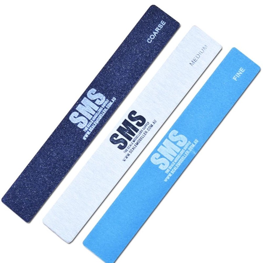 Hobbies SMS Paints | Sanding Sticks 3Pc (Mixed Grits) - Sms Paints