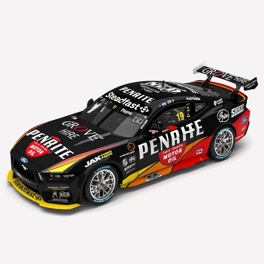 Model Cars Authentic Collectables | 1:18 Scale Penrite Racing #19 Payne/Estre Ford Mustang Gt 2023 Sandown 500 Retro Livery