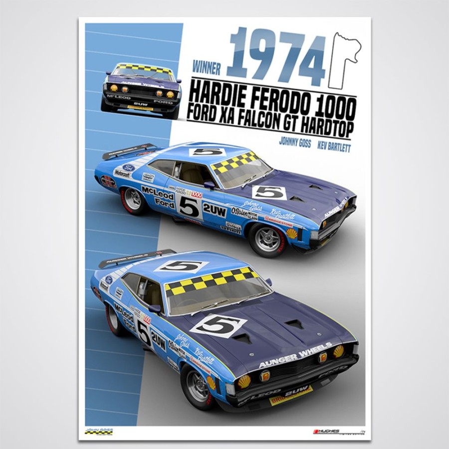 Limited Edition Prints Peter Hughes Motorsport | 1974 Hardie-Ferodo 1000 Winner - Limited Edition Print