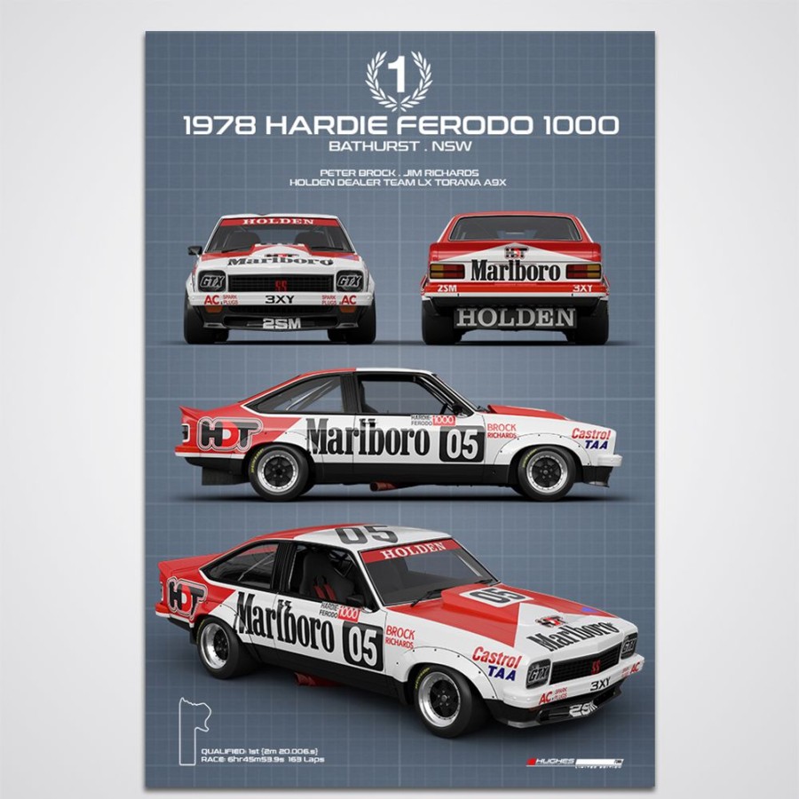 Limited Edition Prints Peter Hughes Motorsport | 1978 Hardie-Ferodo 1000 Winner "Technica Series" - Limited Edition Print