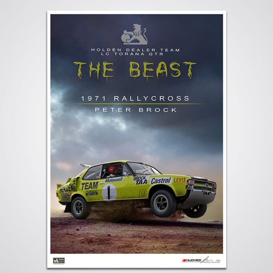 Limited Edition Prints Peter Hughes Motorsport | Peter Brock The Beast Hdt V8 Torana Lc Gtr Holden Print Poster Peter Hughes