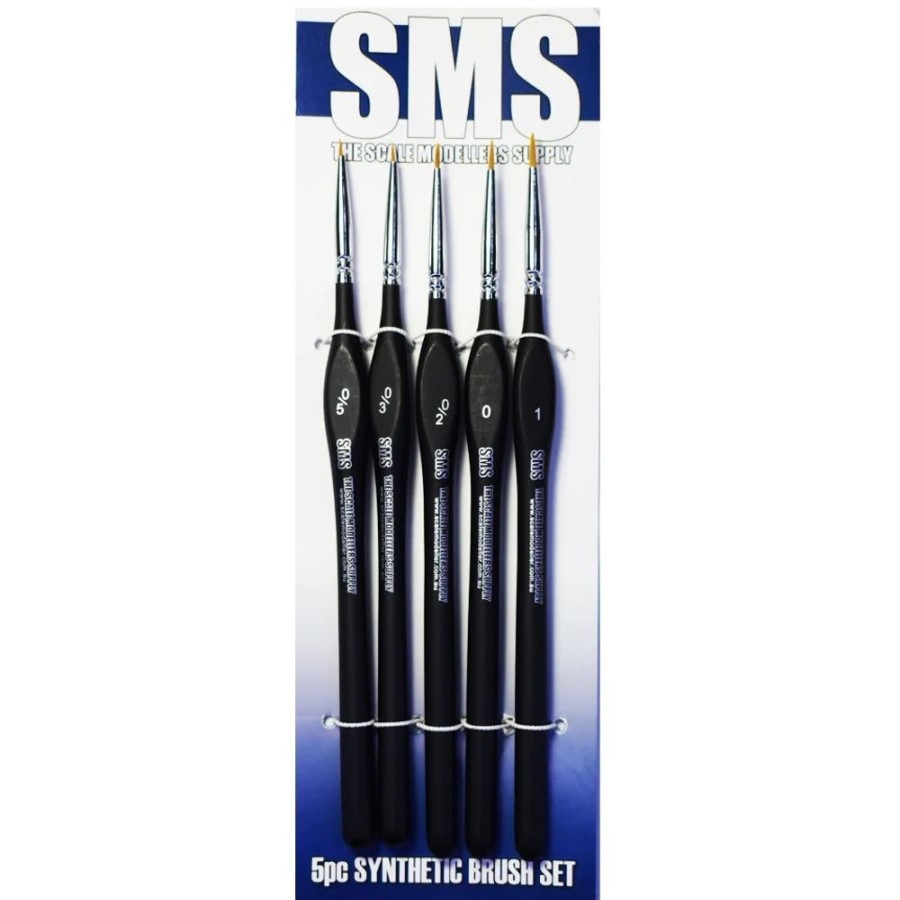 Hobbies SMS Paints | Synthetic Brush Set 5Pc - Sms Paints