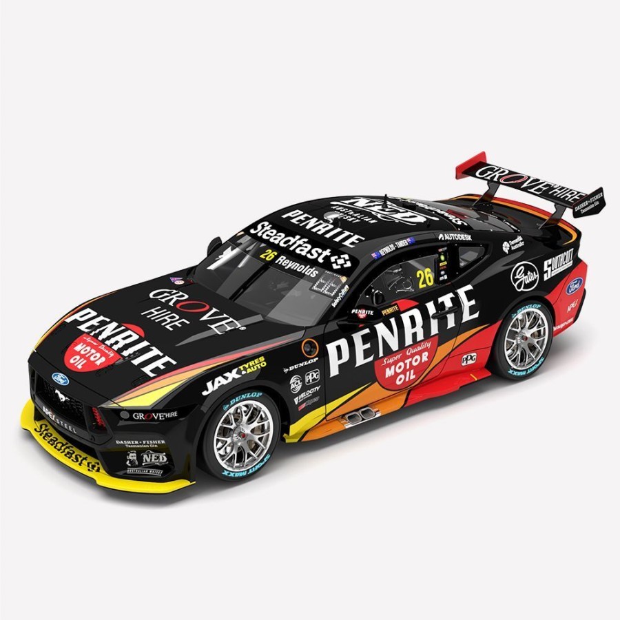 Model Cars Authentic Collectables | 1:18 Scale Penrite Racing #26 Reynolds/Tander Ford Mustang Gt 2023 Sandown 500 Retro Livery