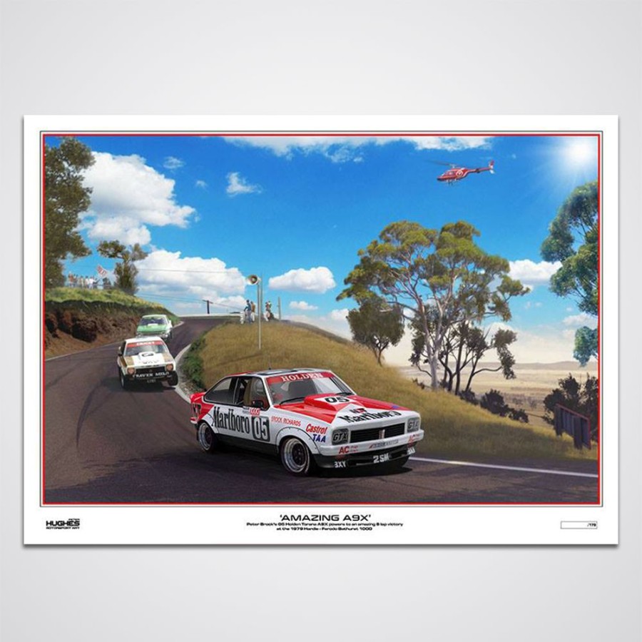 Limited Edition Prints Peter Hughes Motorsport | Peter Brock 1979 Bathurst 1000 Winner A9X Hdt Holden Print Poster Peter Hughes