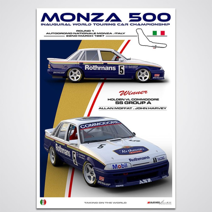 Limited Edition Prints Peter Hughes Motorsport | 1987 Monza 500 "Taking On The World" - Limited Edition Print