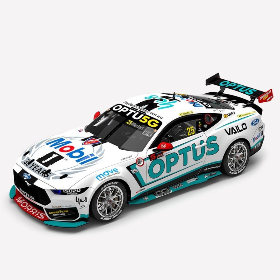 Model Cars Authentic Collectables | 1:18 Scale Mobil 1 Optus Racing #25 Mostert Ford Mustang Gt 2023 Supercars Championship