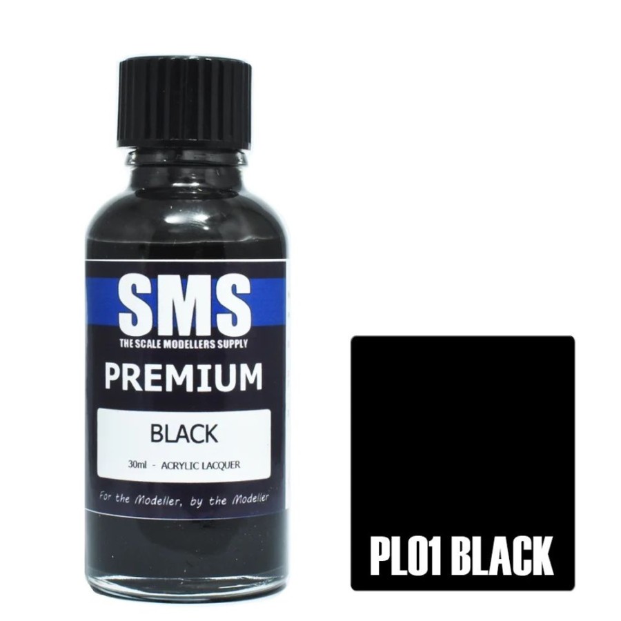 Hobbies SMS Paints | Pl01 Premium Black 30Ml - Sms Paints