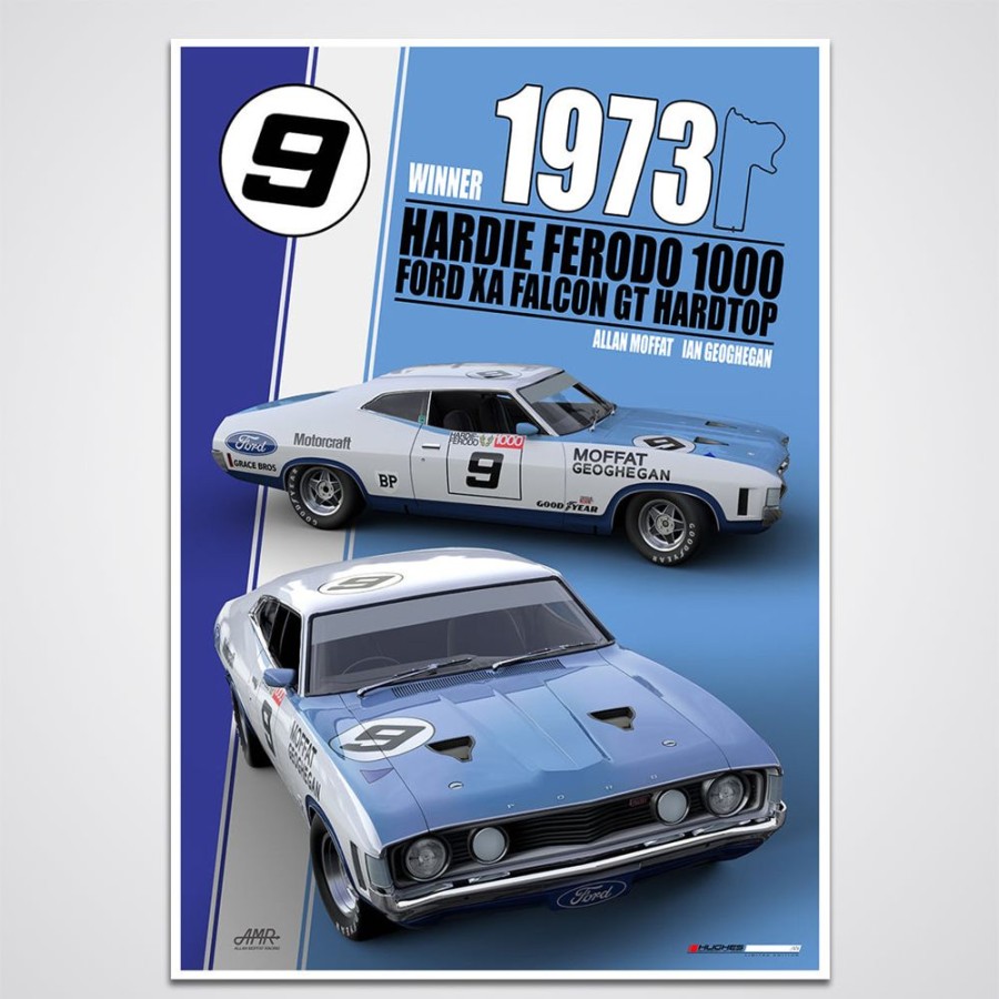 Limited Edition Prints Peter Hughes Motorsport | 1973 Hardie-Ferodo 1000 Winner "Blue Edition" - Limited Edition Print