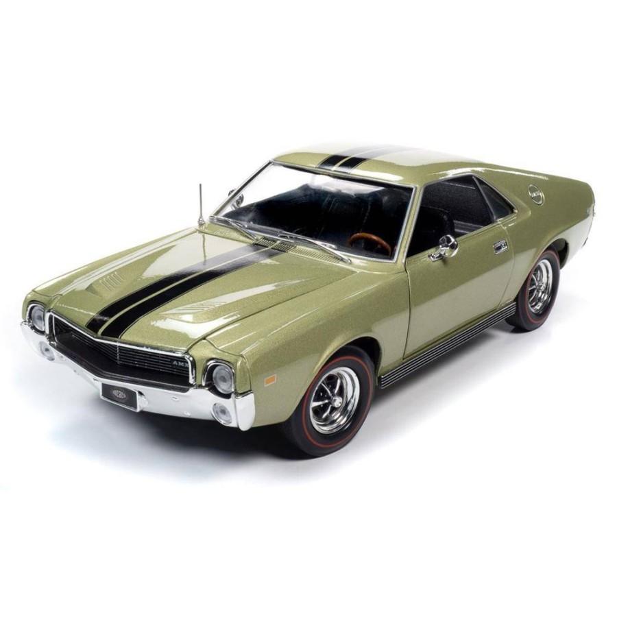 Model Cars American Muscle | 1:18 Scale 1968 Amc Amx Laurel Green Auto World American Muscle